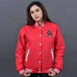 red varsity jacket