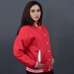 red varsity jacket