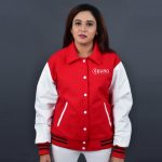 Letterman Jacket Red White