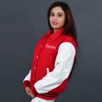 Letterman Jacket Red White