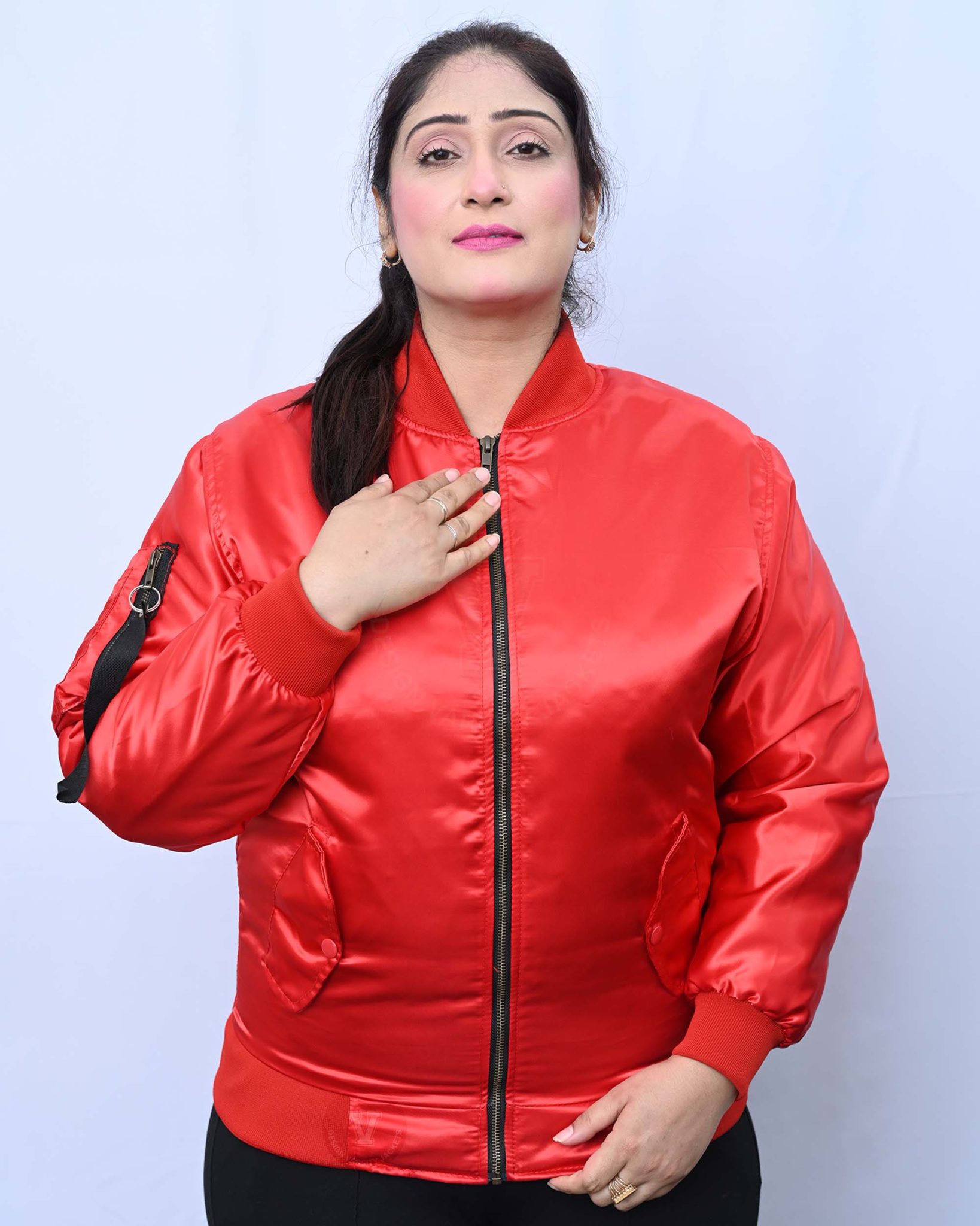 red bomber jackets
