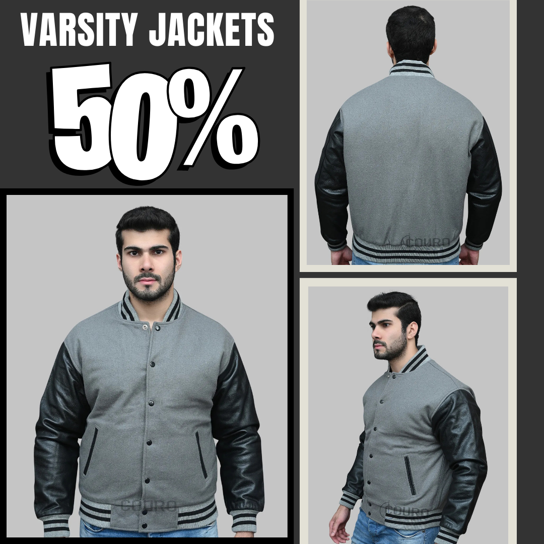 Varsity Jackets Grey and Black